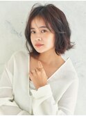 ナチュラルカールのAラインボブ