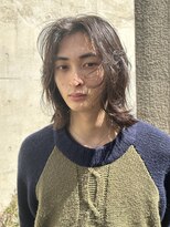 メゾンアクア 表参道(Maison ACQUA)&nbsp;=メンズボブ/ダークアッシュ/ニュアンスパーマ／メンズウルフ