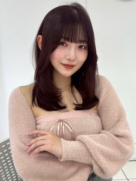 ユーフォリア 渋谷グランデ(Euphoria SHIBUYA GRANDE) パープルブラウン レイヤーカット 髪質改善トリートメント 艶髪