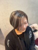 イマ 名駅店(ima)&nbsp;ショート/ショートスタイル/ハイライト/グレージュ