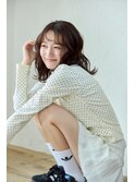 ◎ふわっとウェーブ巻き×ミディアムボブ◎