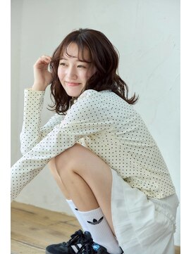 プティパ 水戸内原店(petit-pas) ◎ふわっとウェーブ巻き×ミディアムボブ◎