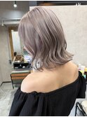 ハイトーン、ハイライト、レイヤー、ボブ、ミルクティー