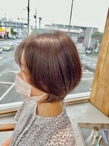 グランデュール 東静岡池田店(GRANDEUR)&nbsp;東静岡ショートボブくびれショートイルミナカラー顔周りレイヤー