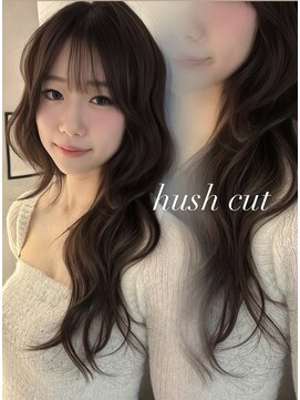 福井ハッシュカット韓国ヘア顔まわりヘアグレージュシースルー