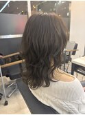 グレージュアッシュグレージュレイヤーカットウルフカット
