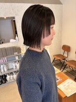 フーコー 下関店(fuhcoh)&nbsp;切りっぱなしボブ 顔周りレイヤー 姫カット