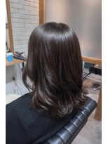 イチパーセント 横浜(1%)&nbsp;着物ヘア/ダークアッシュ/ミディアムレイヤーカット/横浜