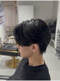 曲がる縮毛矯正作るニュアンスセンターパート