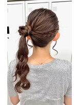 スタイル 横浜(STYLE)&nbsp;結婚式お呼ばれヘアセット／サイドポニーテール/横浜駅