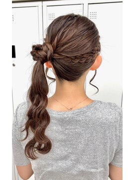 スタイル 横浜(STYLE) 結婚式お呼ばれヘアセット/サイドポニーテール/横浜駅