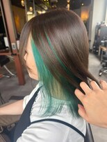 エイム ヘア デザイン 町田店(eim hair design) インナーカラー/グリーン/ダブルカラー/ストレートミディ/個性派