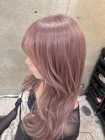 エノア 青山(ENORE)&nbsp;ピンクベージュ×ケアブリーチダブルカラー透明感ハイトーン