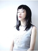 #大人ガーリー#ダークアッシュ#ミディアムレイヤーカット