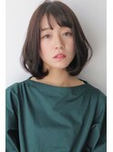 上品フォルム大人美髪カールボブ。ネイビーカラー!
