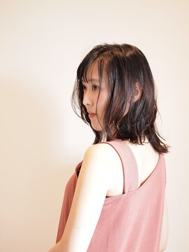 ボティア ヘアーアンドスパ(votia hair spa) シースルーバング×ミディアムボブ