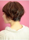 大人女性に人気☆柔らかカールショートボブ