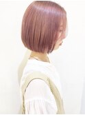 【morio成増/玉井】ボブ　ブリーチ　ピンク