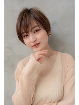 ケアリー 流山おおたかの森(Carelly) 大人かわいい前髪セシルカットココアブラウンフリンジウェーブ