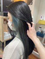 シエル ヘアーメイクアップ(CieL hair make up) エメラルドグリーン×ロングインナー