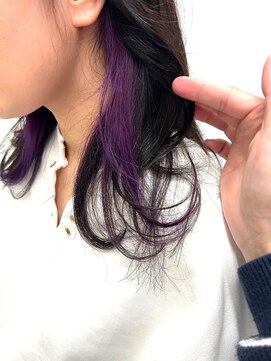 プリュス 名古屋(Plus) インナーカラーパープル/インナーカラー/イヤリングカラー