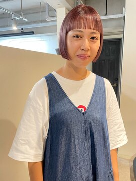 ソイ 下北沢(soi) 【pink purple】ハイトーンボブ/オン眉/ピンクパープル/ミニボブ