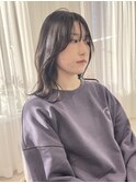 【 YOKE 】くびれミディアム小顔顔周りレイヤーシースルーバング