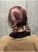 【徳岡紀香】ヘアアレンジ/ヘアセット/三つ編みアレンジ