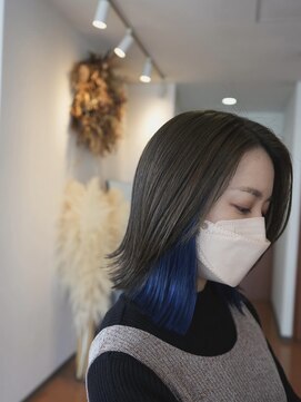 スタジオフィット(STUDIO FITTO) ボブ×BOB×インナーカラーBLUE