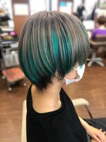 ヘアーショップ エヌアンドエー 幸手店(hairshop N&A) 透明感カラー×インナーカラー×おしゃれショートウルフレイヤー