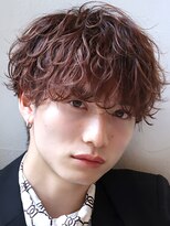 オーシャントーキョー 仙台(OCEAN TOKYO)&nbsp;韓国マッシュ刈り上げツーブロックブラウン爽やか波巻きパーマ