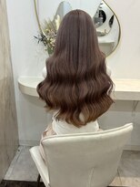 ラビス(Lovis)&nbsp;くびれヘア/アプリコットオレンジ/ハイライトカラー/夏/縮毛矯正