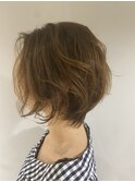 くびれショート ニュアンスパーマ