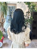 ネイビーカラーブルーカラーダブルカラーブリーチケアブリーチ