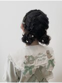 編み込みカチューシャヘアアレンジ