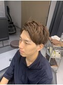 アップバング×マッシュ