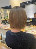 小顔切りっぱなしボブ