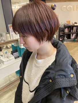 コワファースト 大分(COIFF1RST) 大人可愛いショートボブ白髪ぼかし20代30代40代/大分