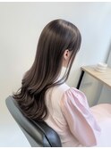 艶グレージュ/髪質改善カラー