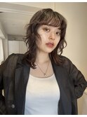 小顔前髪顔まわりレイヤー×ゆるめパーマ