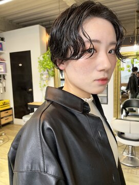 ヌード(NUDE) NUDE 10代20代30代ハンサムショート黒髪ショートパーマショート