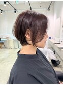 20代30代40代大人美人丸みショートボブ白髪ぼかしハイライト川崎