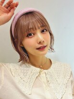 サロウィン 熊本上通り店(SALOWIN)&nbsp;熊本　くびれボブ　イヤリングカラー　ボブアレンジ　Arisa.