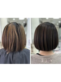最後まで一人のスタイリストが担当。カウンセリング通りの仕上がりでずっと安心してお任せできるサロン◎