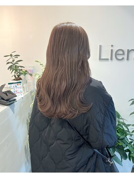 リアン(Lien) ブリーチなしダブルカラー/グレージュ/髪質改善/ロングヘア