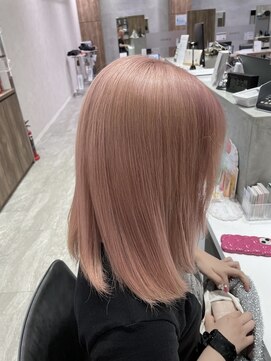 ピンクベージュ×髪質改善