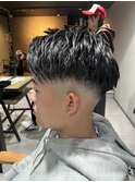 MEN’S HAIR/サーフカール/刈り上げセンターパート/柏