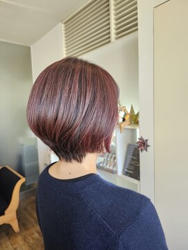 ビフィーノ イーリス 川西店(bifino iris) ピンクブラウンが可愛いくびれショート♪