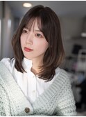 池袋美容室HOLON【ハッシュカット/ミディアム/グレージュ】