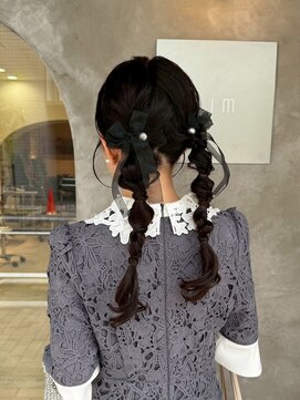 ヘアーブレイス(hair brace) 千葉駅/着物ヘア/大人ガーリー/ダークアッシュ/似合わせカット